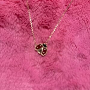 Elegant Ladybug Pendant Necklace